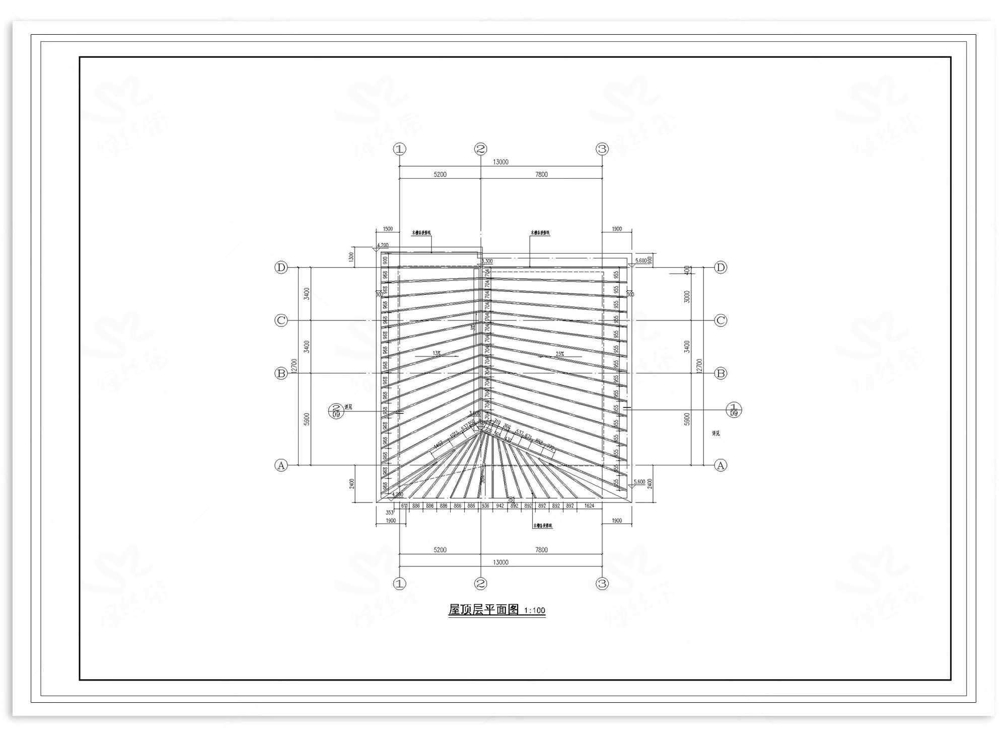 图片[11]-驿站乡村服务站建筑施工整套立面图剖面图大样图cad施工图详图-大怪兽分享