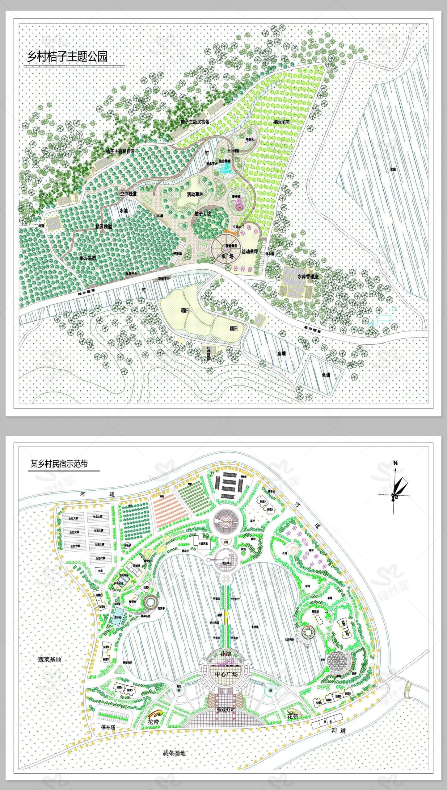 图片[11]-乡村农业园花田花海农庄田园农旅果园 农场CAD方案设计平面图平面-大怪兽分享