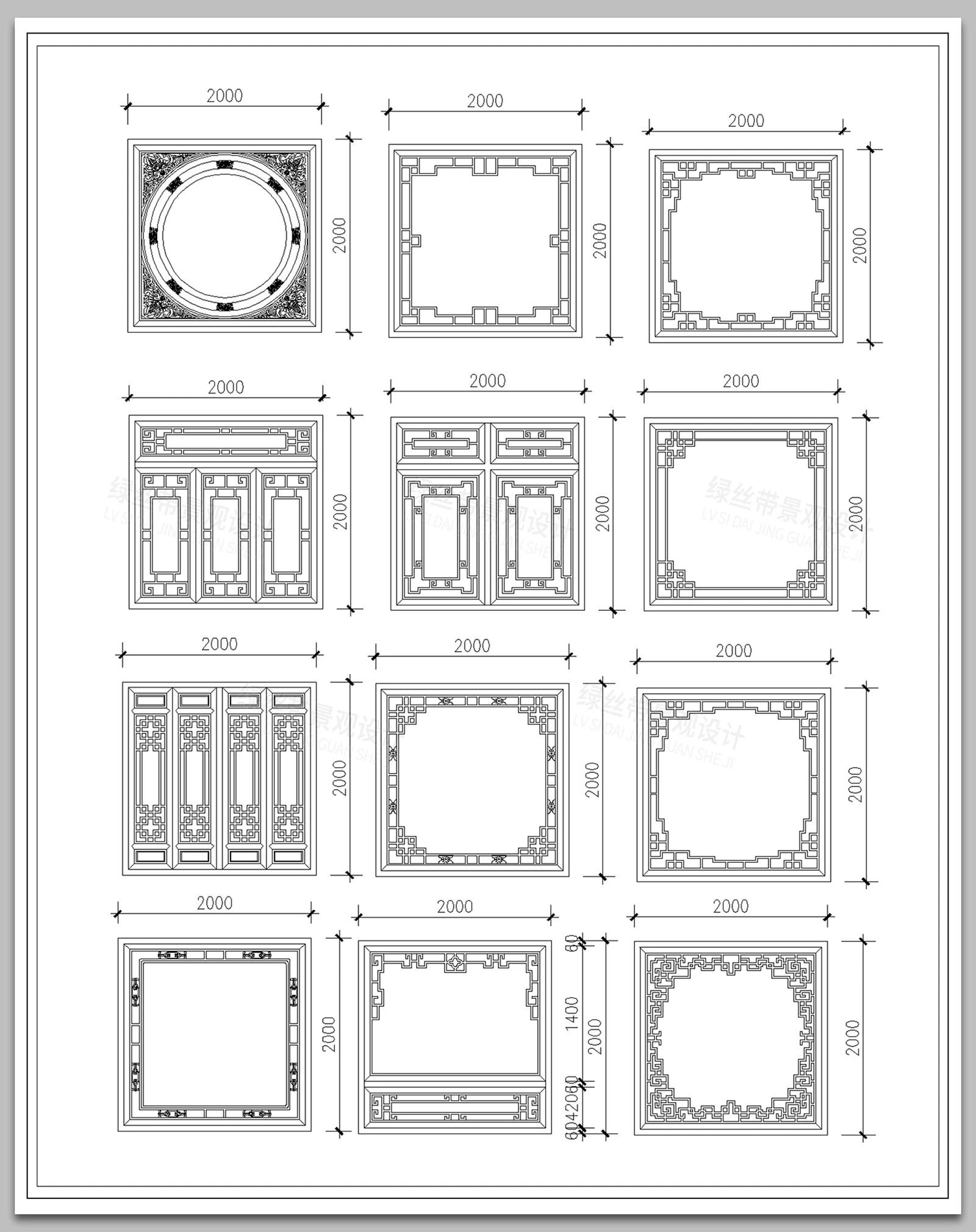图片[10]-中式构件构造详图仿古建筑牌坊斗拱护栏门窗节点大样图CAD施工图-大怪兽分享