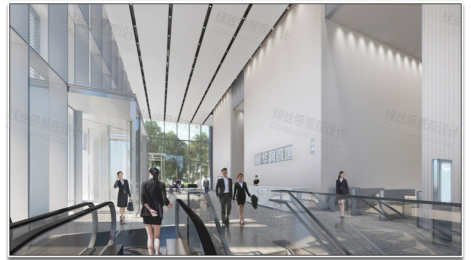 图片[11]-大厅大堂办公写字楼酒店室内装修设计接待台前台效果图CAD施工图-大怪兽分享