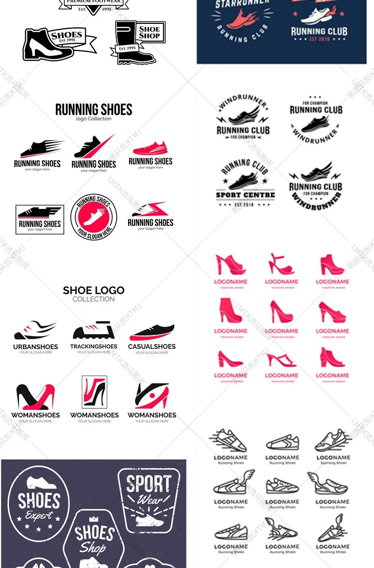 图片[7]-鞋子鞋店标志logo店标商标头像男鞋女鞋拖鞋ai矢量平面设计素材图-大怪兽分享