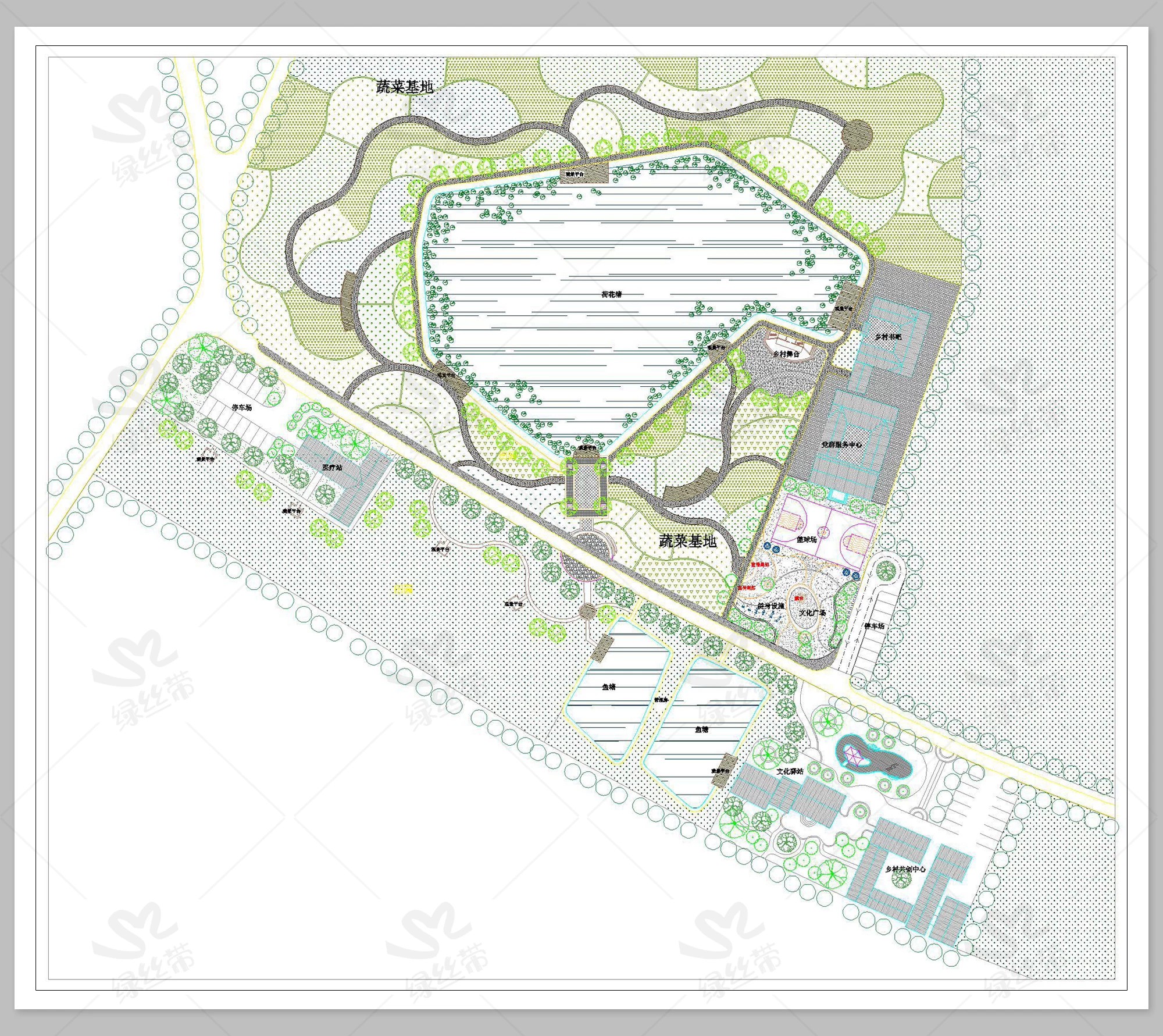 图片[12]-乡村农业园花田花海农庄田园农旅果园 农场CAD方案设计平面图平面-大怪兽分享