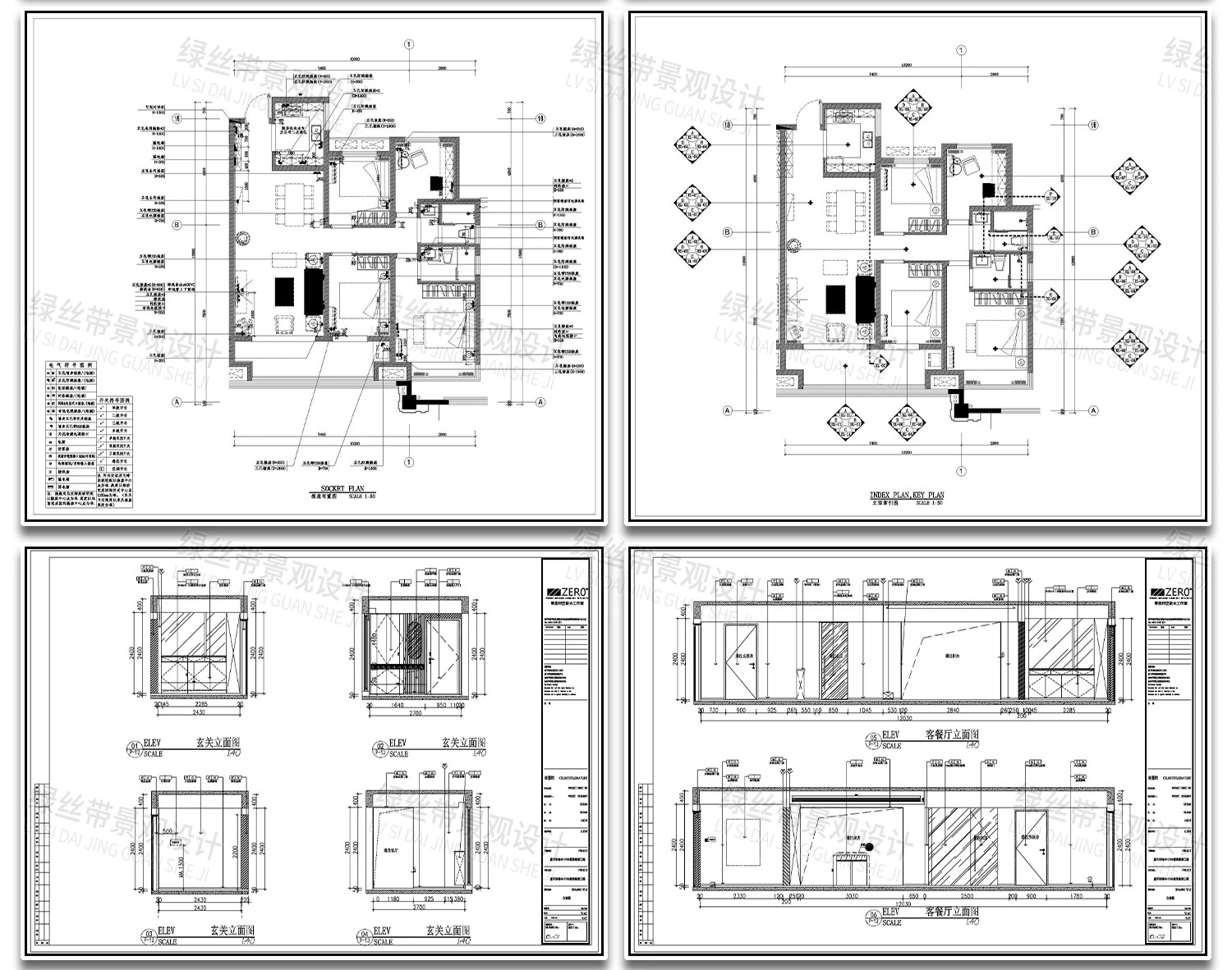 图片[12]-室内家装现代轻奢简约风装修设计整体空间布局效果图CAD施工图-大怪兽分享