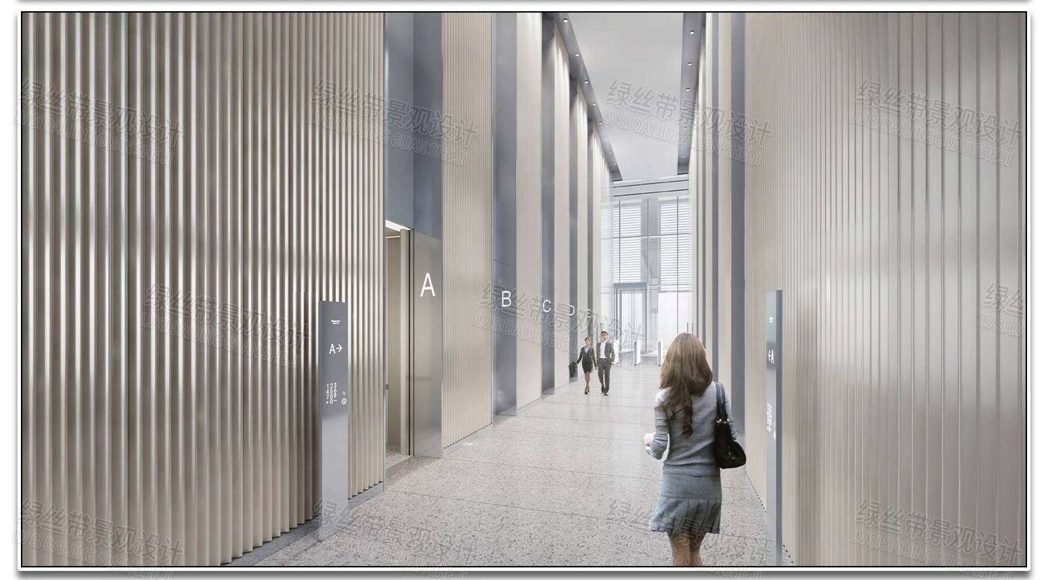 图片[12]-大厅大堂办公写字楼酒店室内装修设计接待台前台效果图CAD施工图-大怪兽分享