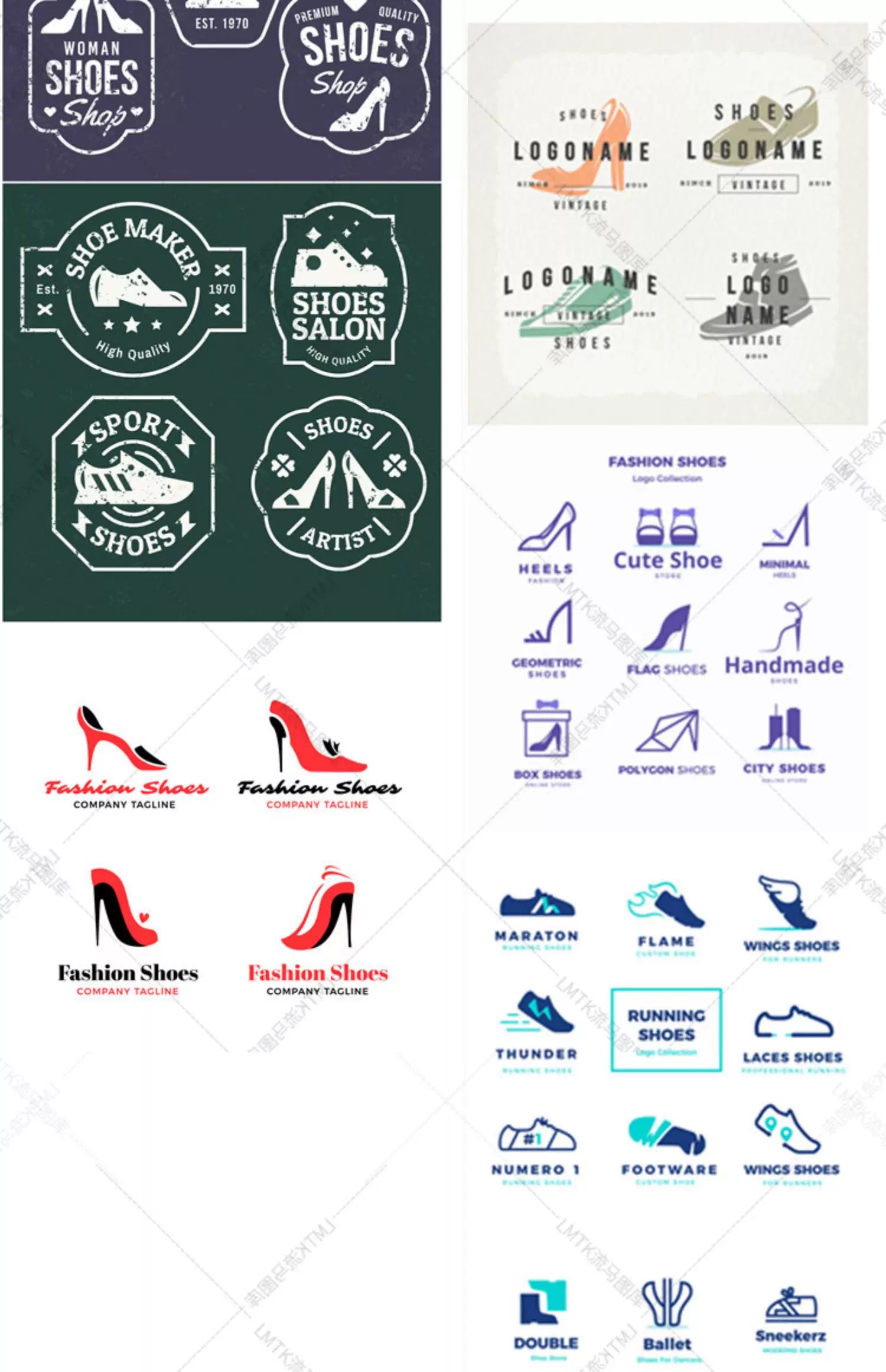 图片[8]-鞋子鞋店标志logo店标商标头像男鞋女鞋拖鞋ai矢量平面设计素材图-大怪兽分享