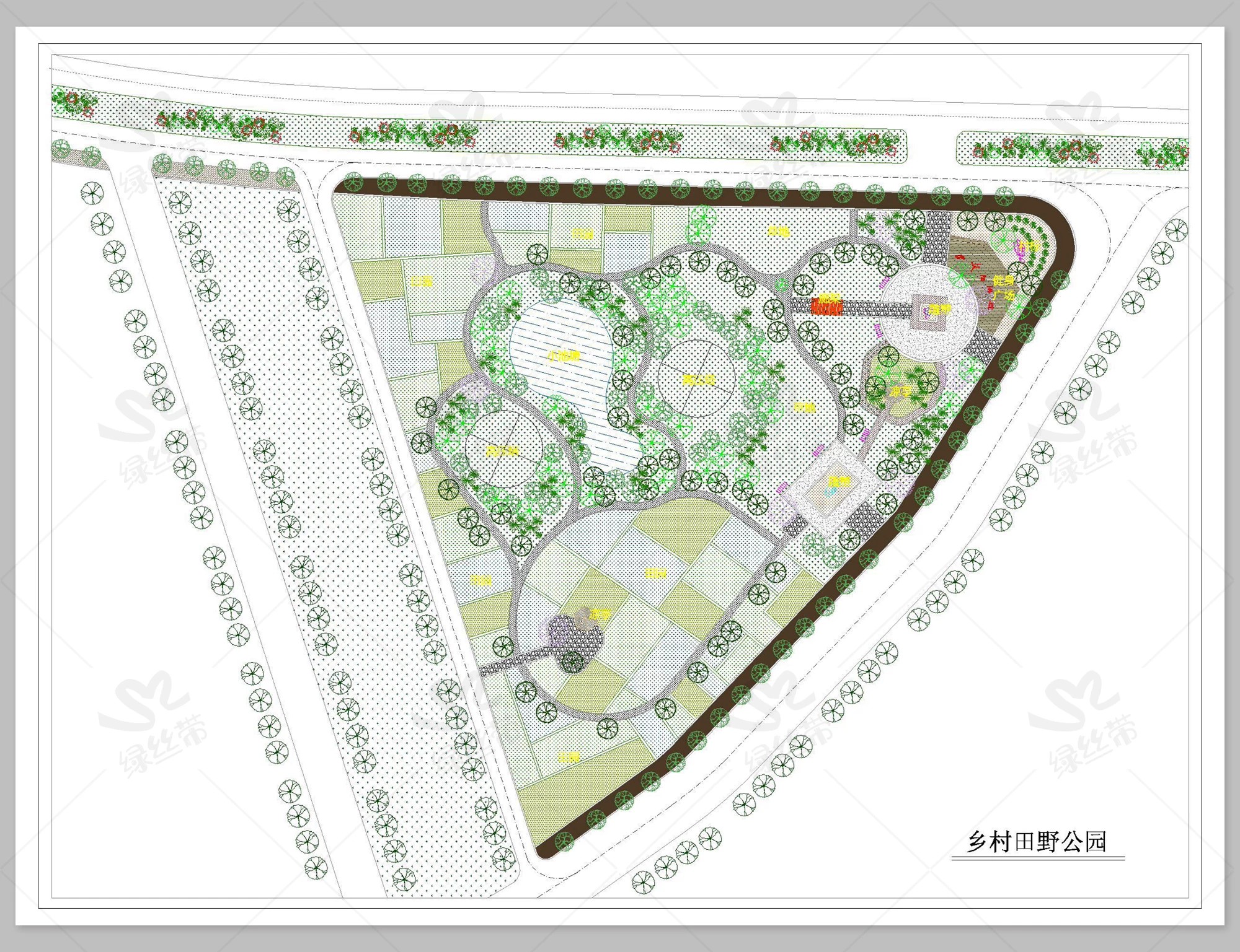 图片[13]-乡村农业园花田花海农庄田园农旅果园 农场CAD方案设计平面图平面-大怪兽分享