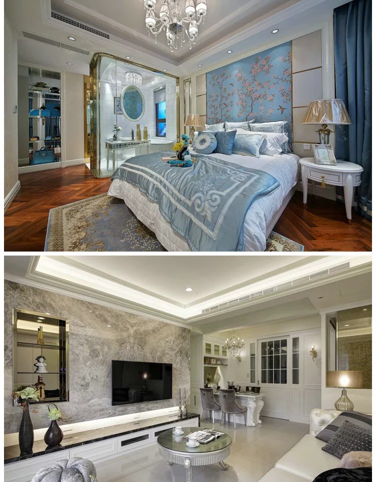 图片[13]-欧式装修风格客厅餐厅吊顶卧室家装效果图简欧北欧室内装修设计图-大怪兽分享