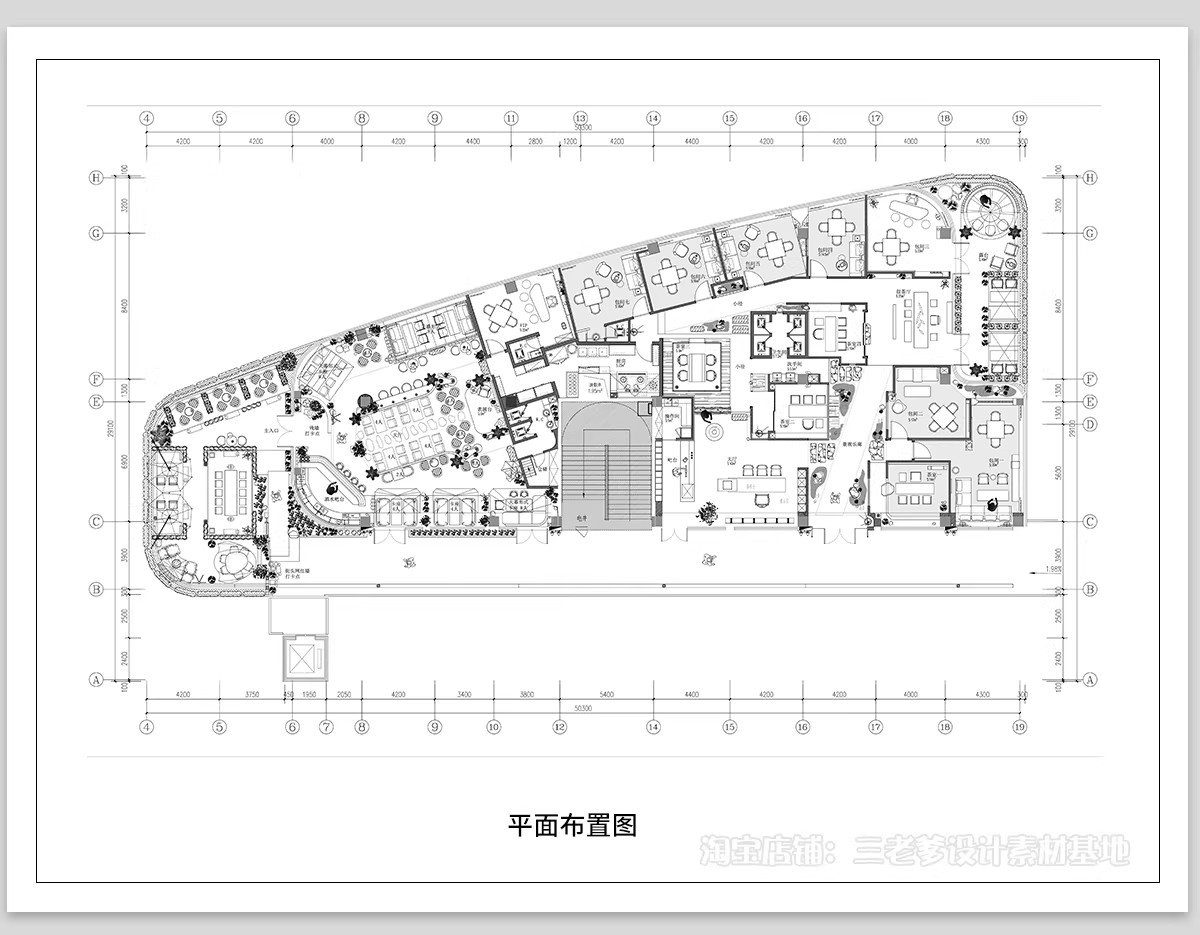 图片[12]-清吧酒馆CAD平面布置图音乐餐厅小酒吧日咖夜酒装修设计施工布局-大怪兽分享