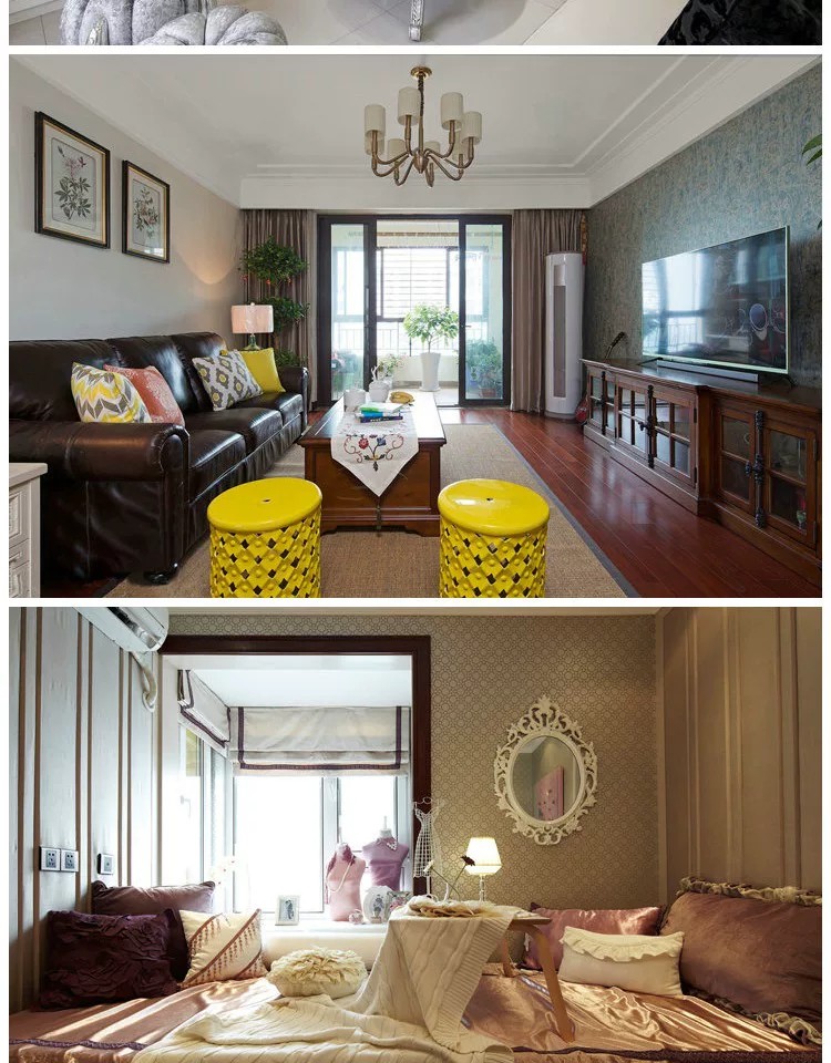 图片[14]-欧式装修风格客厅餐厅吊顶卧室家装效果图简欧北欧室内装修设计图-大怪兽分享
