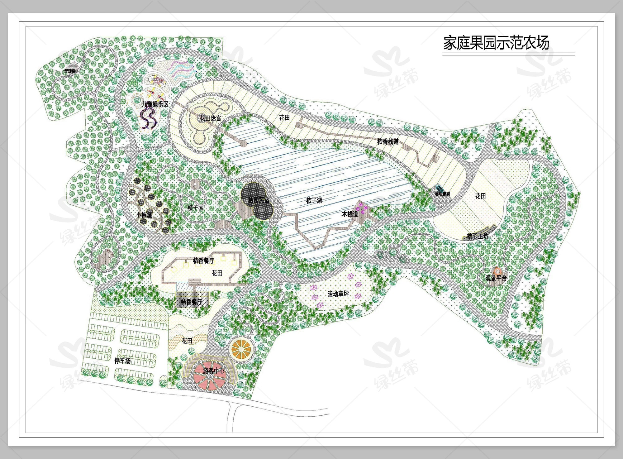 图片[15]-乡村农业园花田花海农庄田园农旅果园 农场CAD方案设计平面图平面-大怪兽分享