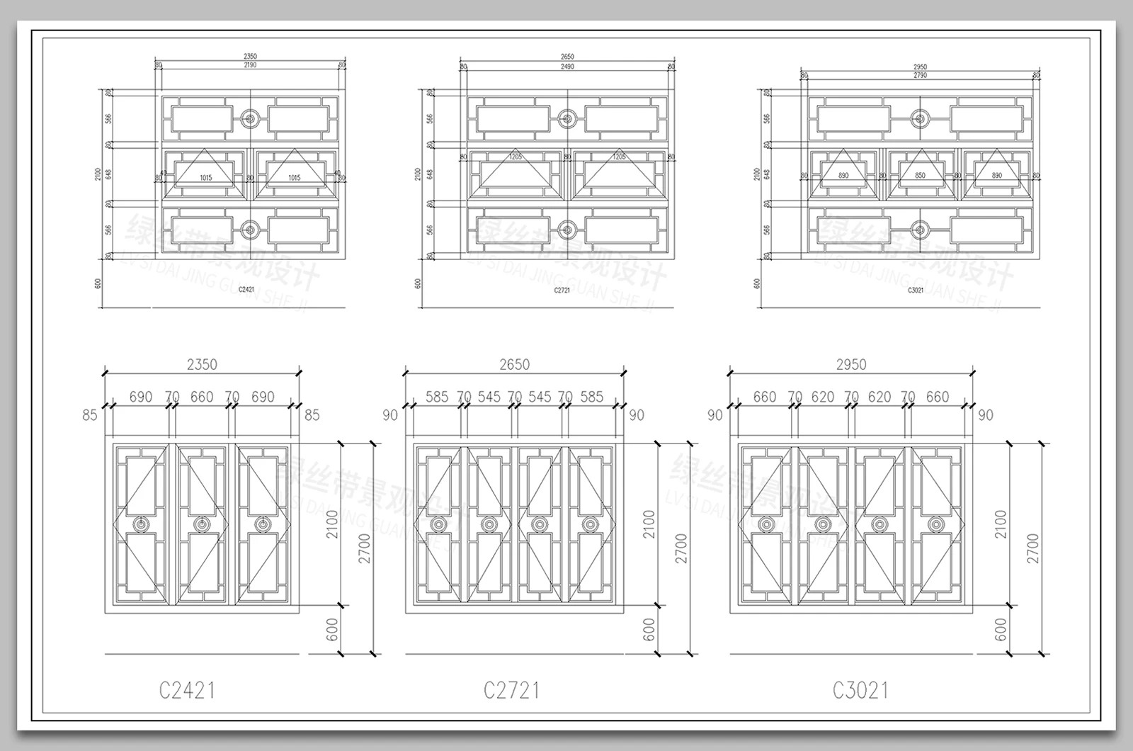 图片[14]-中式构件构造详图仿古建筑牌坊斗拱护栏门窗节点大样图CAD施工图-大怪兽分享