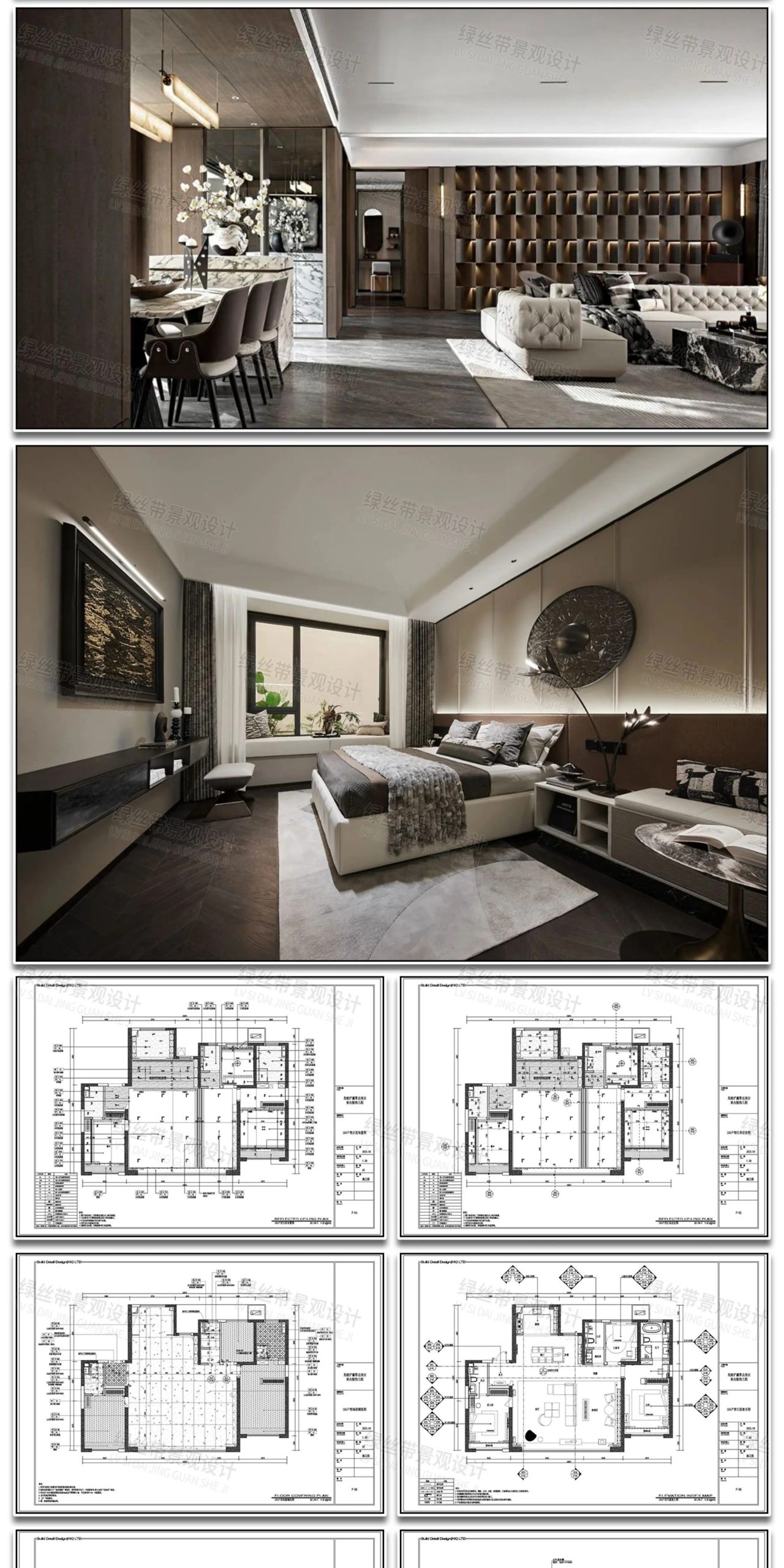 图片[15]-室内家装现代轻奢简约风装修设计整体空间布局效果图CAD施工图-大怪兽分享