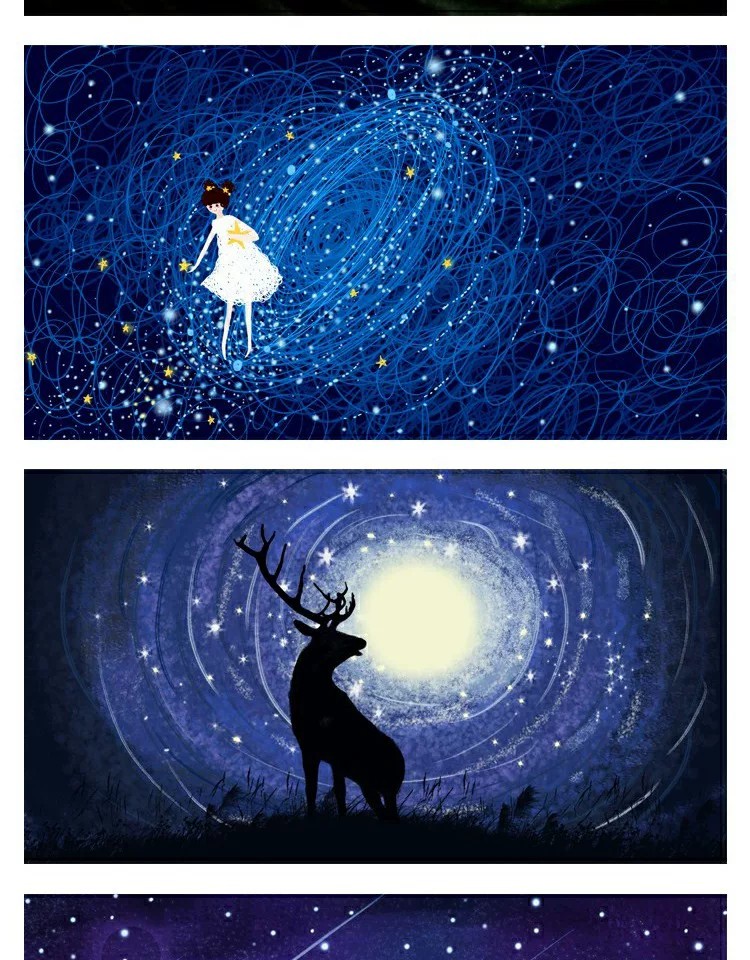 图片[14]-时尚生活PSD海报模板唯美星空卡通梦幻夜景宣传单广告设计素材-大怪兽分享