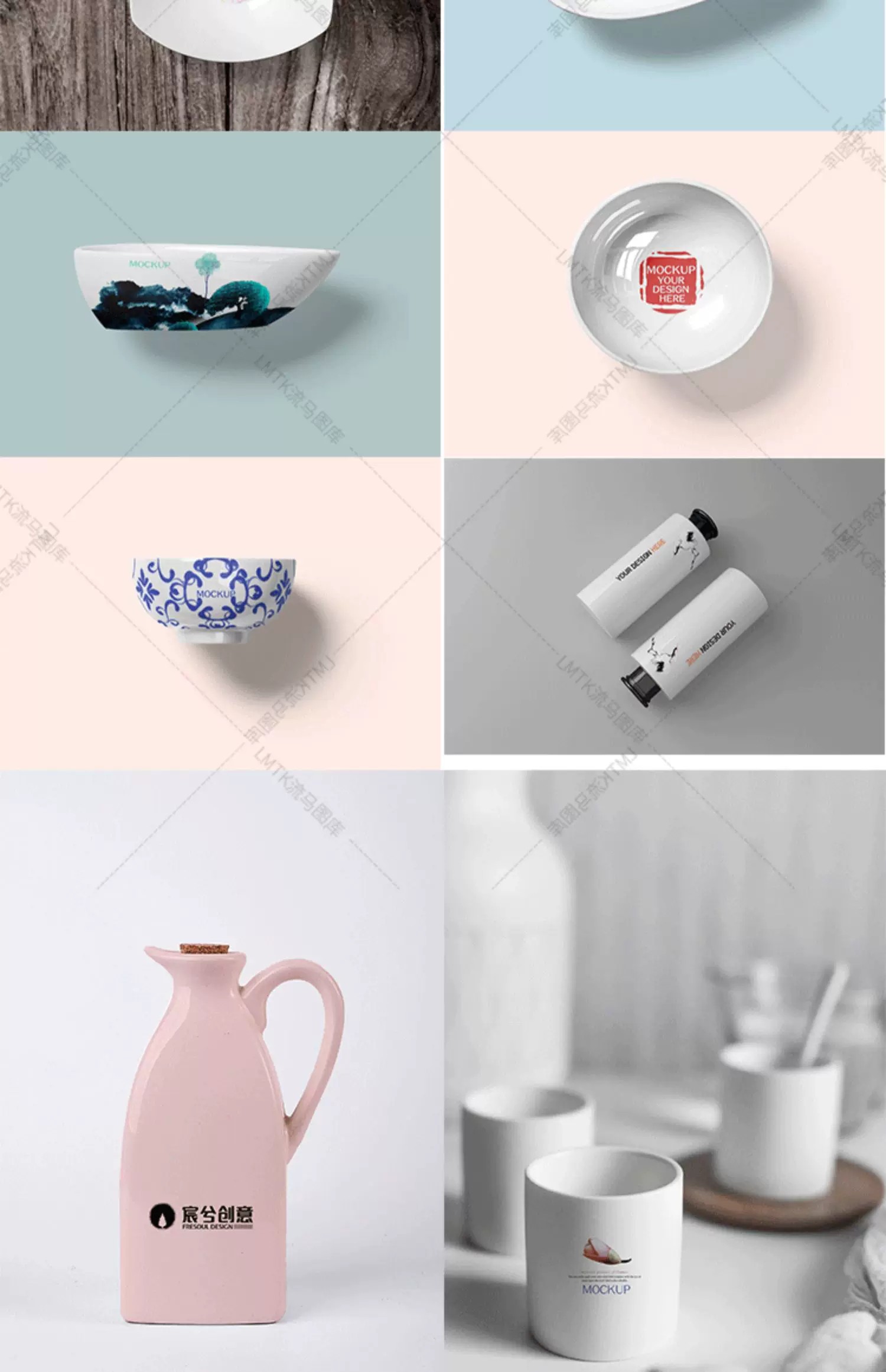 图片[12]-厨房用品陶瓷餐具盘子筷子罐杯子刀叉餐饮VI智能贴图PSD样机素材-大怪兽分享