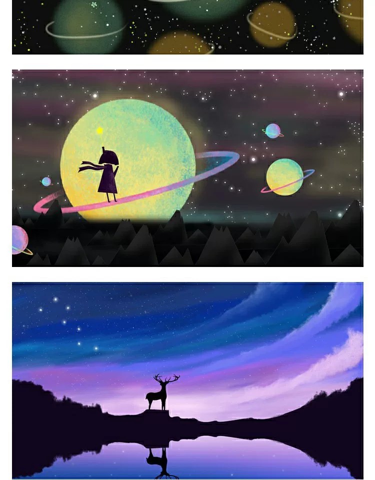 图片[17]-时尚生活PSD海报模板唯美星空卡通梦幻夜景宣传单广告设计素材-大怪兽分享