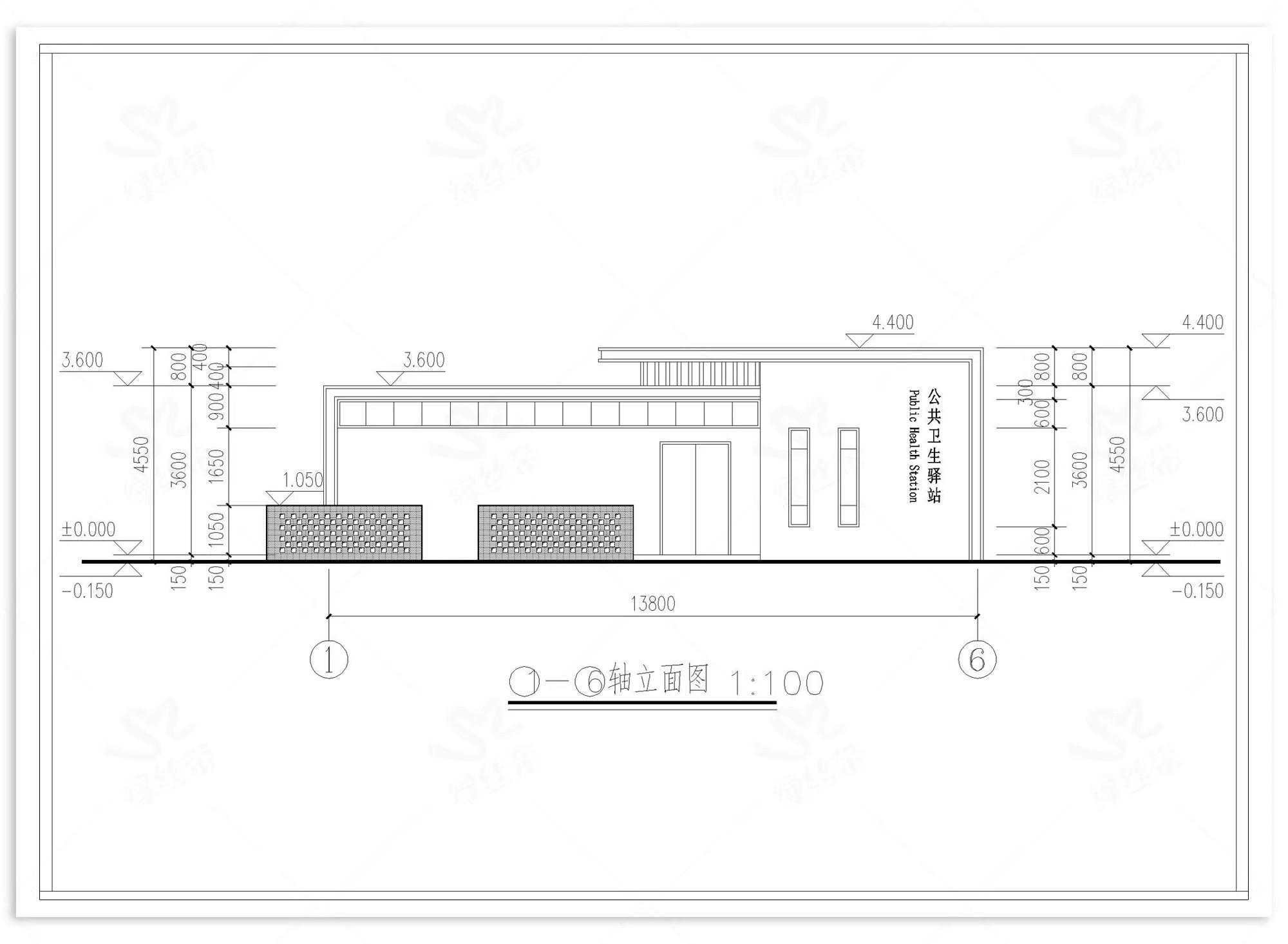 图片[18]-驿站乡村服务站建筑施工整套立面图剖面图大样图cad施工图详图-大怪兽分享