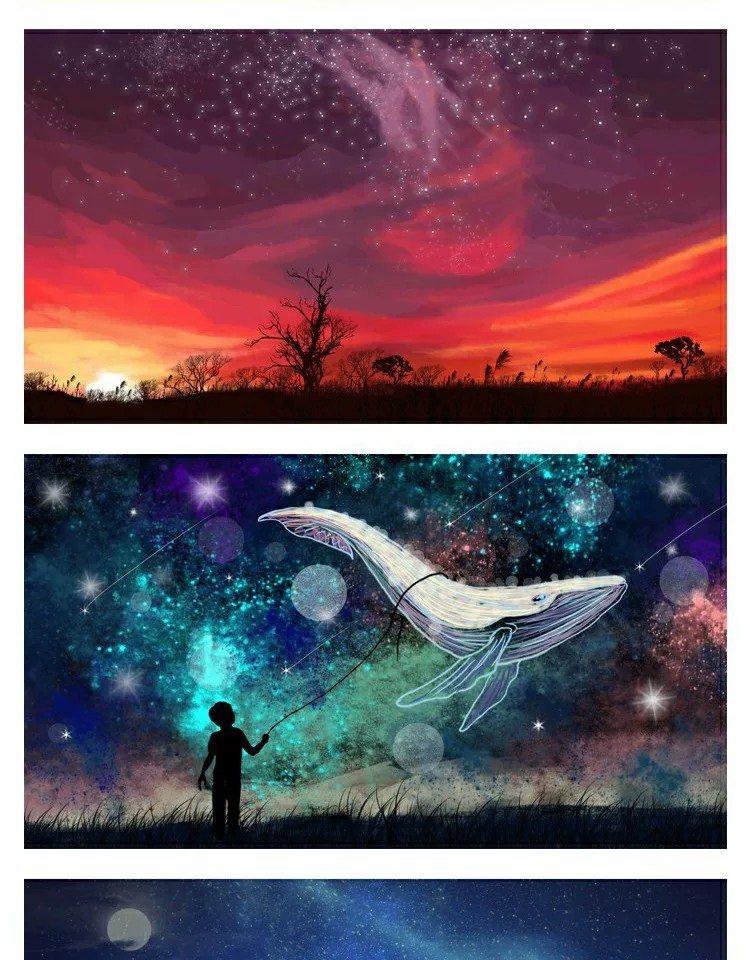 图片[18]-时尚生活PSD海报模板唯美星空卡通梦幻夜景宣传单广告设计素材-大怪兽分享