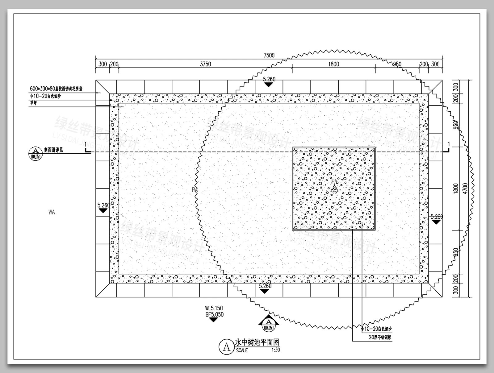图片[20]-异形景观树池花池不锈钢板种植池剖面大样做法节点详图CAD施工图-大怪兽分享