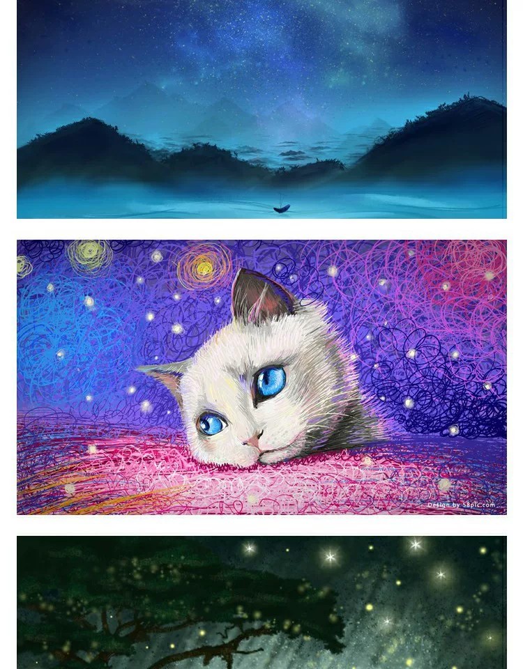 图片[19]-时尚生活PSD海报模板唯美星空卡通梦幻夜景宣传单广告设计素材-大怪兽分享