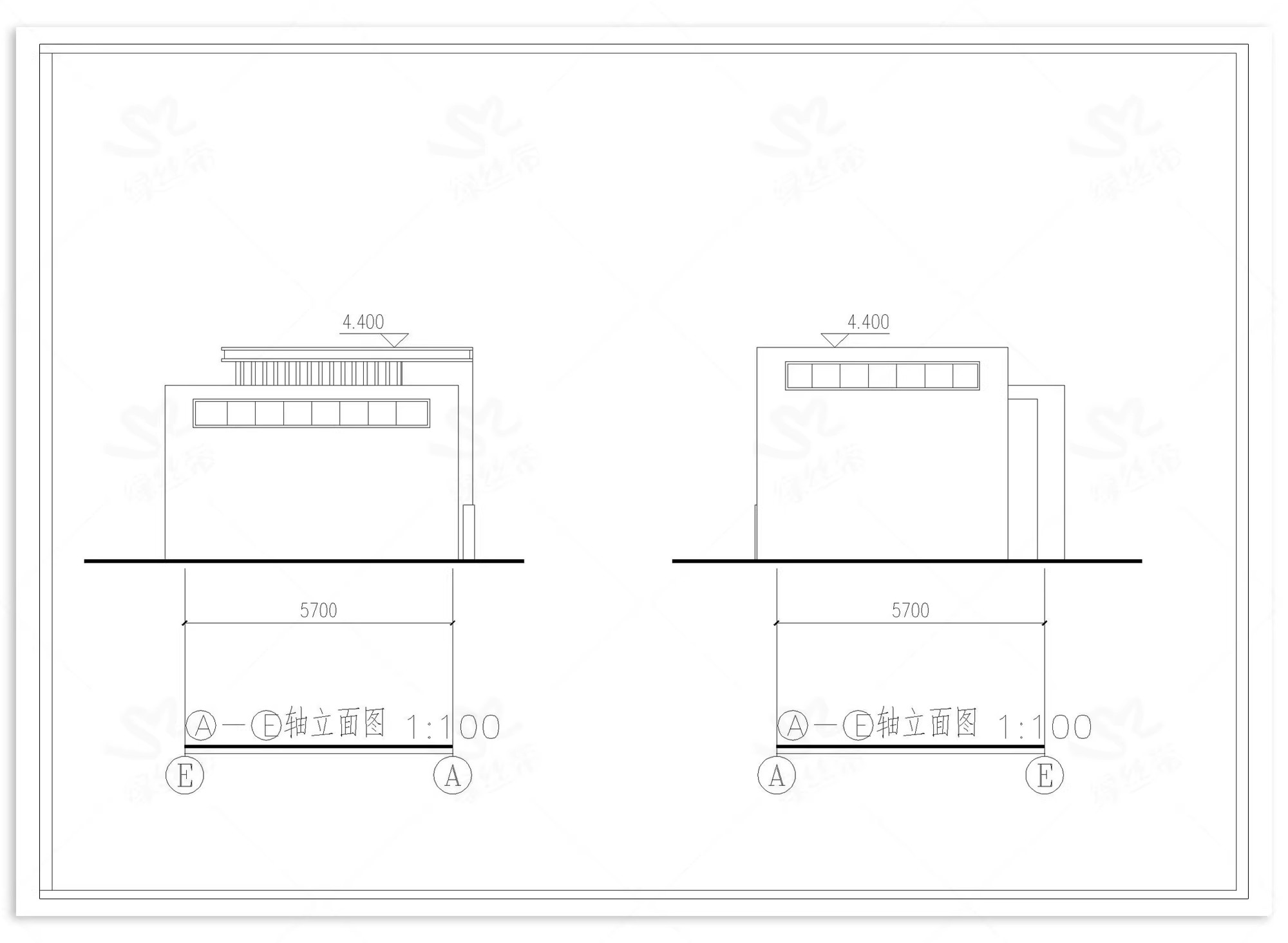 图片[20]-驿站乡村服务站建筑施工整套立面图剖面图大样图cad施工图详图-大怪兽分享