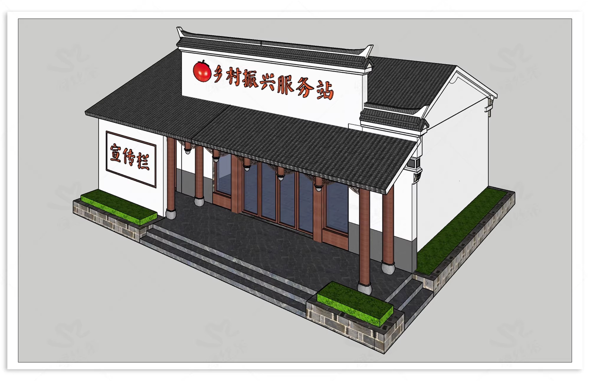 图片[21]-驿站乡村服务站建筑施工整套立面图剖面图大样图cad施工图详图-大怪兽分享