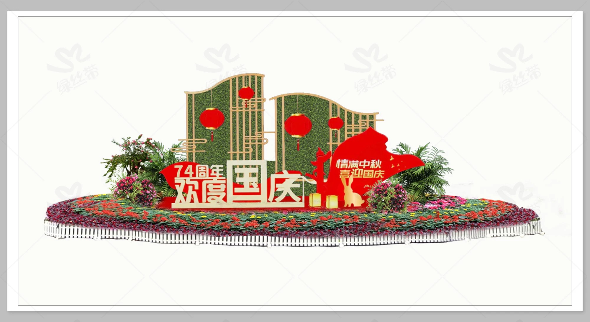 图片[26]-景观立体绿化植物雕塑国庆中秋节日节庆绿雕做法详图CAD施工图-大怪兽分享