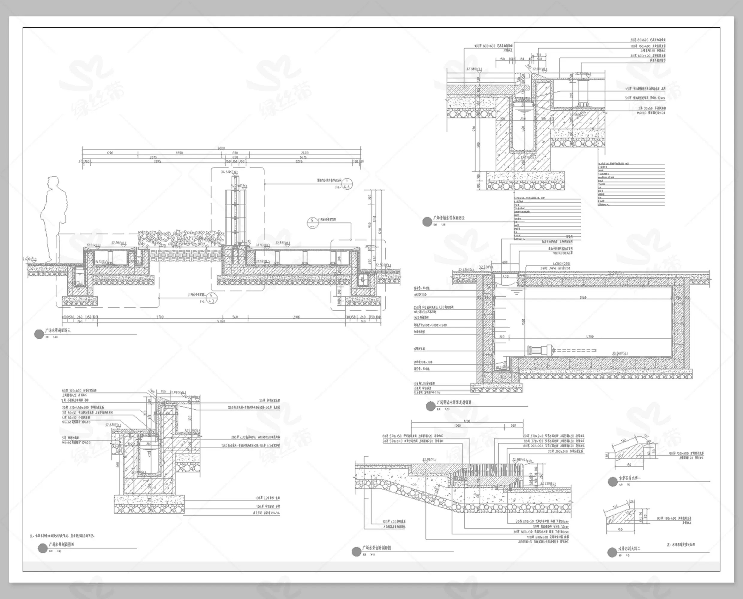 图片[22]-玻璃砖景墙隔断隔墙网红施工工艺做法详图大样图CAD施工图节点图-大怪兽分享